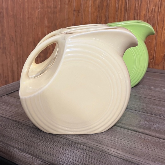 Yellow Fiesta Large Disk Pitchers - Picture 3 of 4